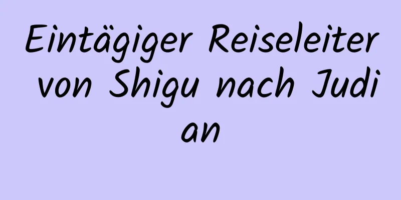 Eintägiger Reiseleiter von Shigu nach Judian
