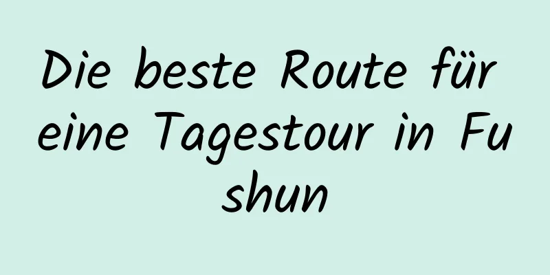 Die beste Route für eine Tagestour in Fushun