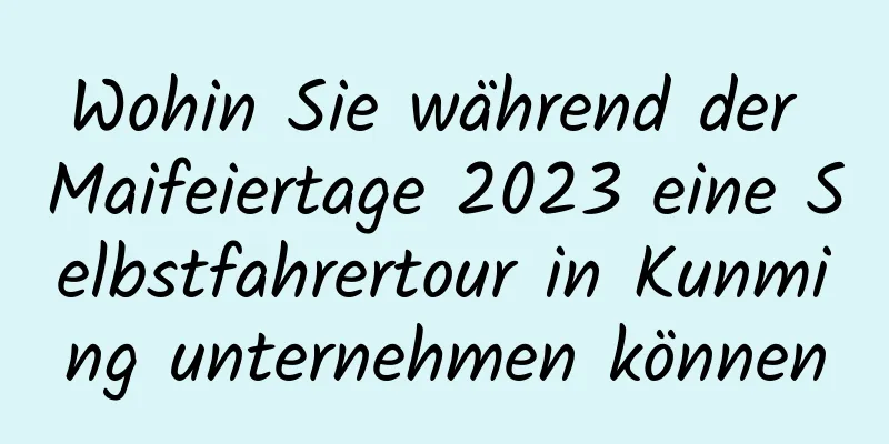 Wohin Sie während der Maifeiertage 2023 eine Selbstfahrertour in Kunming unternehmen können