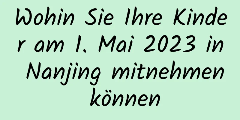 Wohin Sie Ihre Kinder am 1. Mai 2023 in Nanjing mitnehmen können