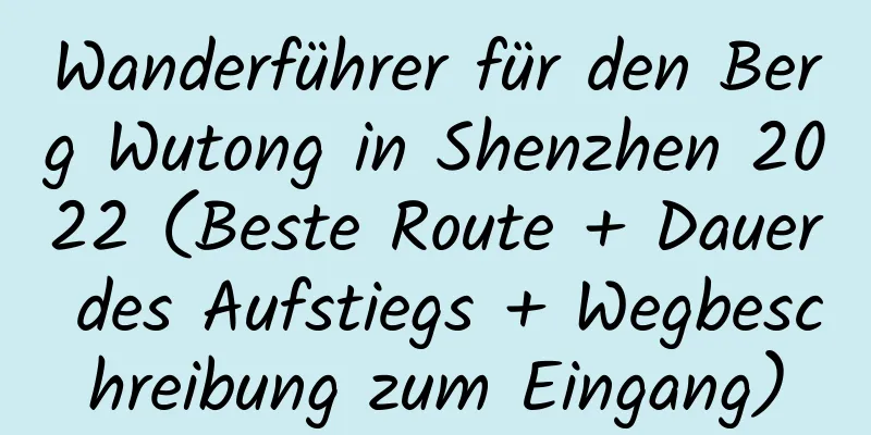 Wanderführer für den Berg Wutong in Shenzhen 2022 (Beste Route + Dauer des Aufstiegs + Wegbeschreibung zum Eingang)