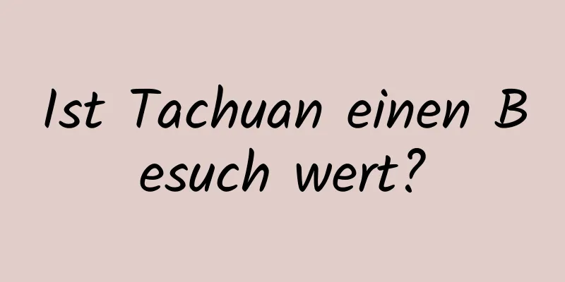 Ist Tachuan einen Besuch wert?