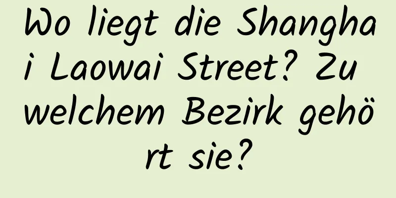 Wo liegt die Shanghai Laowai Street? Zu welchem ​​Bezirk gehört sie?