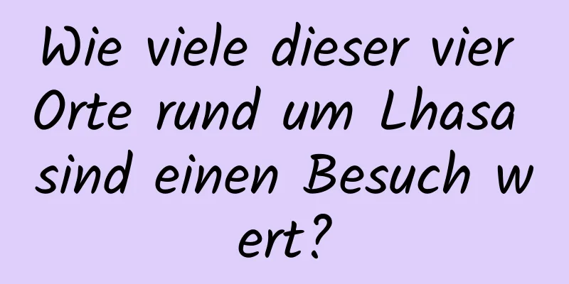 Wie viele dieser vier Orte rund um Lhasa sind einen Besuch wert?