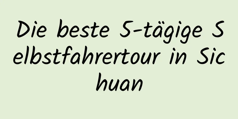 Die beste 5-tägige Selbstfahrertour in Sichuan