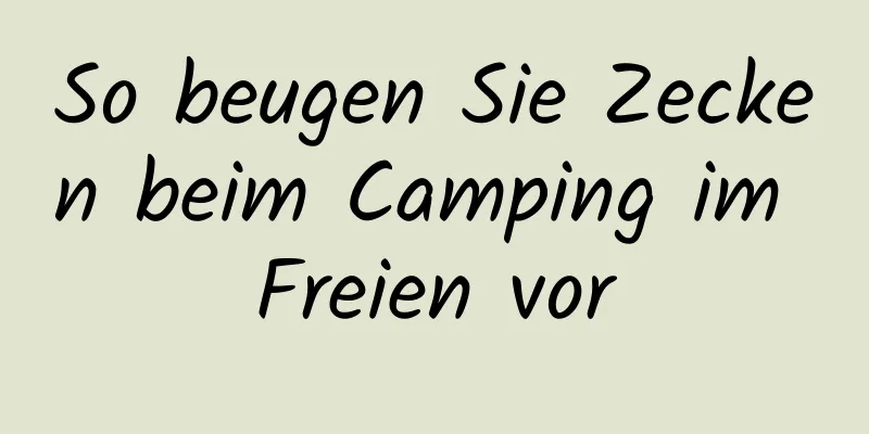 So beugen Sie Zecken beim Camping im Freien vor