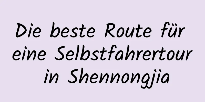 Die beste Route für eine Selbstfahrertour in Shennongjia
