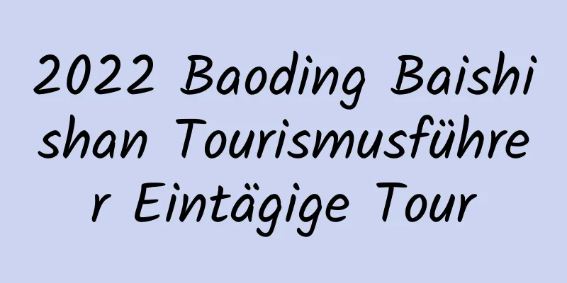 2022 Baoding Baishishan Tourismusführer Eintägige Tour