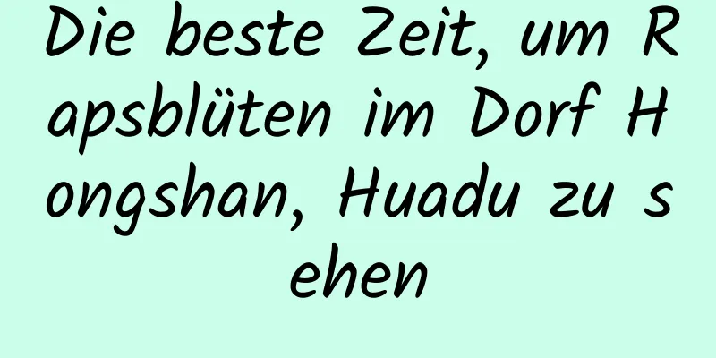 Die beste Zeit, um Rapsblüten im Dorf Hongshan, Huadu zu sehen