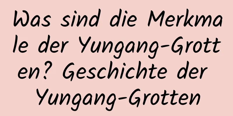 Was sind die Merkmale der Yungang-Grotten? Geschichte der Yungang-Grotten