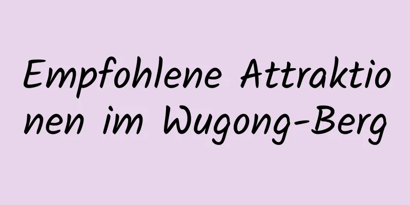 Empfohlene Attraktionen im Wugong-Berg