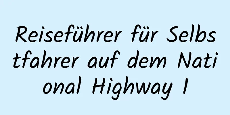 Reiseführer für Selbstfahrer auf dem National Highway 1