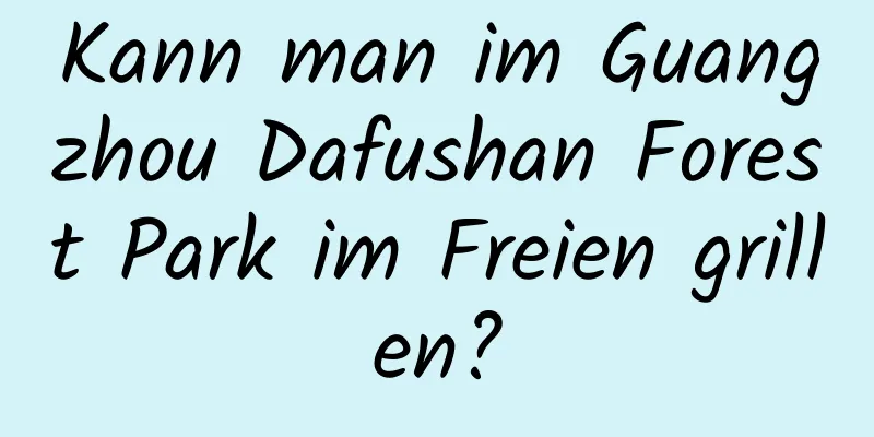 Kann man im Guangzhou Dafushan Forest Park im Freien grillen?