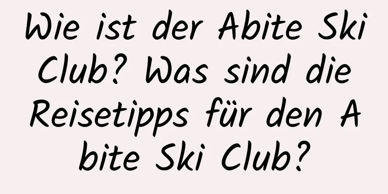 Wie ist der Abite Ski Club? Was sind die Reisetipps für den Abite Ski Club?