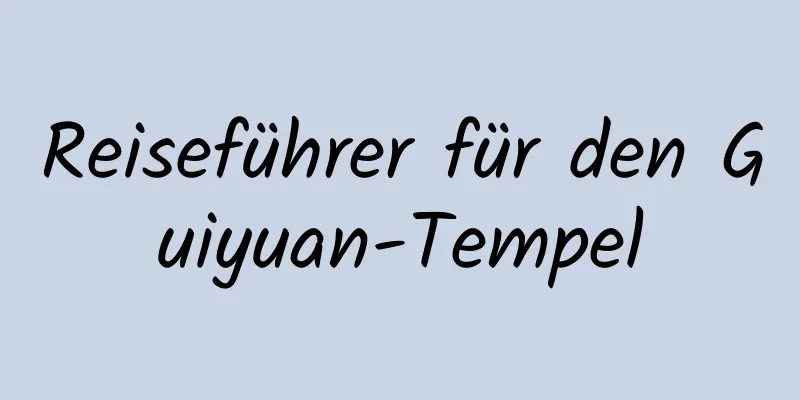 Reiseführer für den Guiyuan-Tempel