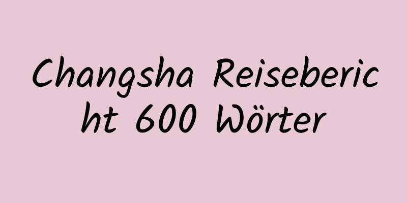 Changsha Reisebericht 600 Wörter