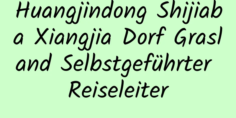 Huangjindong Shijiaba Xiangjia Dorf Grasland Selbstgeführter Reiseleiter