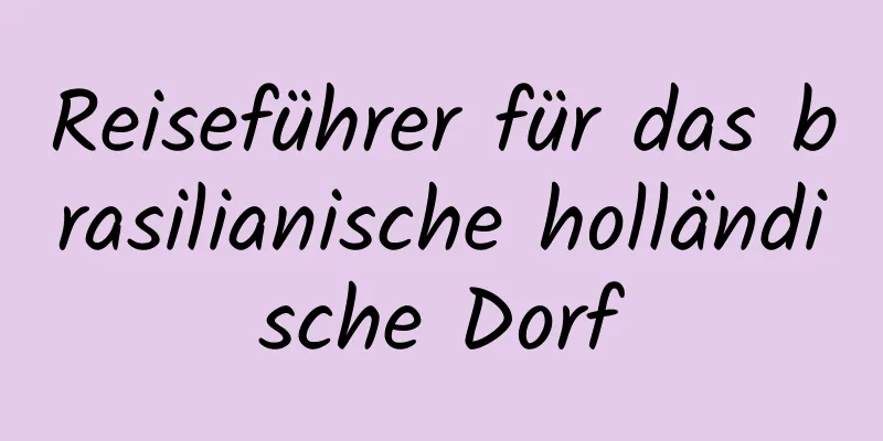 Reiseführer für das brasilianische holländische Dorf